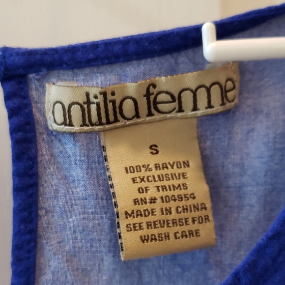 Blue and white stripe top with side tie - Picture 2 of 3